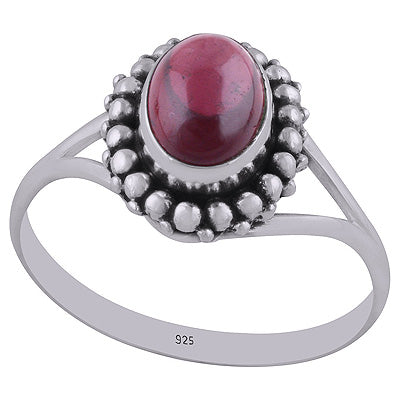 Garnet 925 Sterling Silver Ring - R3402660-5