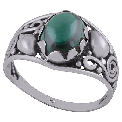 Malachite 925 Sterling Silver Ring - R3402690-18