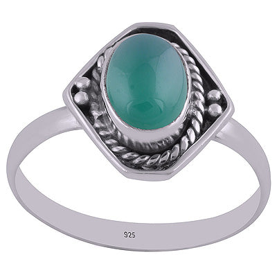 Green Onyx 925 Sterling Silver Ring - R3402725-9