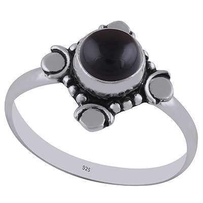 Black Onyx 925 Sterling Silver Ring - R3402770-6