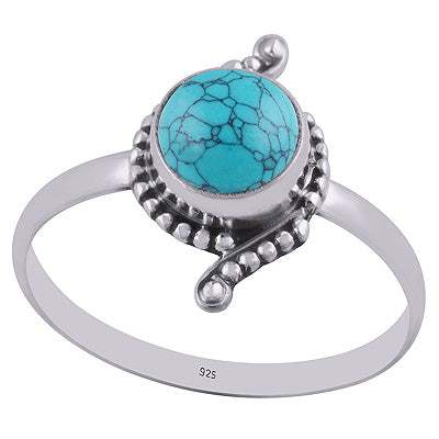 Turquoise 925 Sterling Silver Ring - R3402779-3
