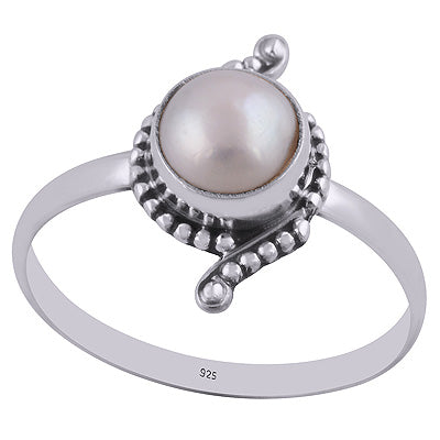 Pearl 925 Sterling Silver Ring - R3402779-7