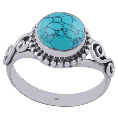 Turquoise 925 Sterling Silver Ring - R3402819-2