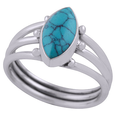 Turquoise 925 Sterling Silver Ring - R3402833-2