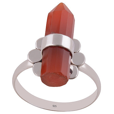Carnelian 925 Sterling Silver Ring - R3402838-10