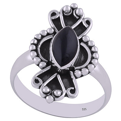 Black Onyx 925 Sterling Silver Ring - R3402847-12