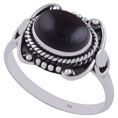 Black Onyx 925 Sterling Silver Ring - R3402854-12