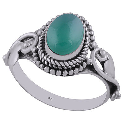 Green Onyx 925 Sterling Silver Rings - R3402855-8