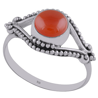 Carnelian 925 Sterling Silver Rings - R3402859-7