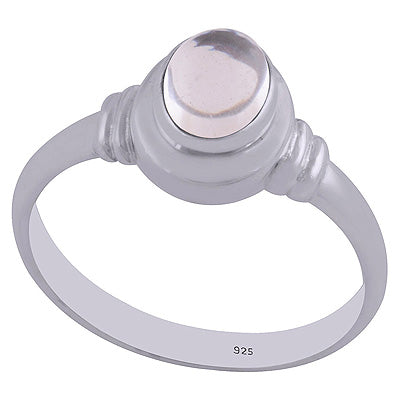 Beautiful Gemstone Crystal Oval Shape 925 Sterling Solid Silver Ring - R3403015-9
