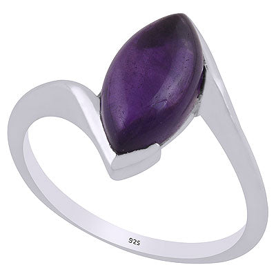 Beautiful Gemstone Seated Amethyst Marquise Shape 925 Sterling Solid Silver Ring - R3403249-1