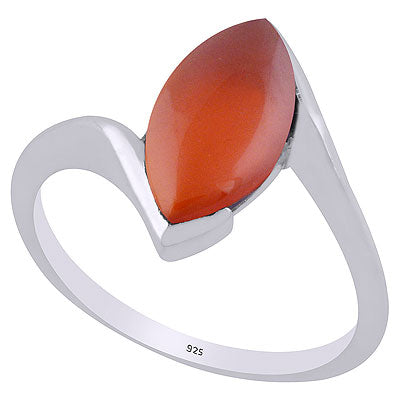 Beautiful Gemstone Seated Carnelian Marquise Shape 925 Sterling Solid Silver Ring - R3403249-7