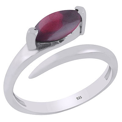 Alluring Shank Around Garnet Marquise Shape 925 Sterling Solid Silver Ring - R3403250-2