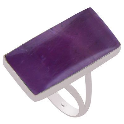 Stunning Split Shank Around Amethyst Rectangle Shape 925 Sterling Solid Silver Ring - R3403300-13