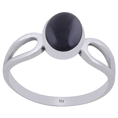 Stunning Shank Around Black Onyx Oval Shape 925 Sterling Solid Silver Ring - R3403495-14