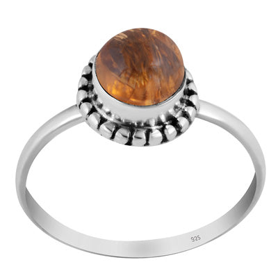 Classic Rawa Work Around Tourmaline Round Shape 925 Sterling Solid Silver Ring - R3403559-4