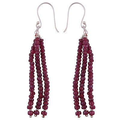 925 Sterling Silver Ruby Earrings - R3500229-20