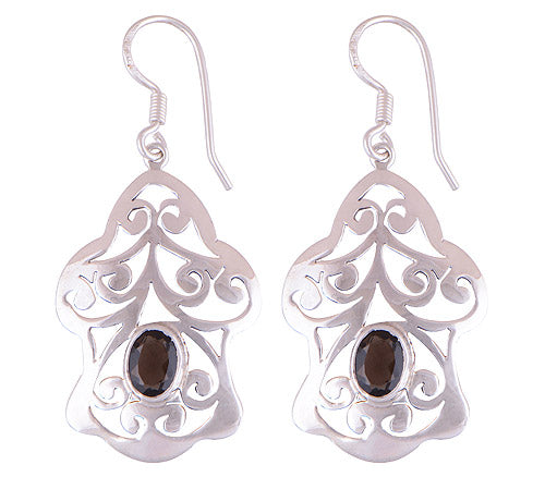 925 Sterling Silver Smoky Topaz Earrings - R3500346-53