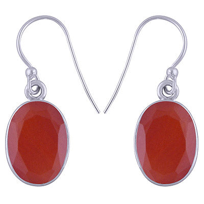 925 Sterling Silver Carnelian Earrings - R3500394-116