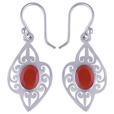925 Sterling Silver Carnelian Earrings - R3500477-159
