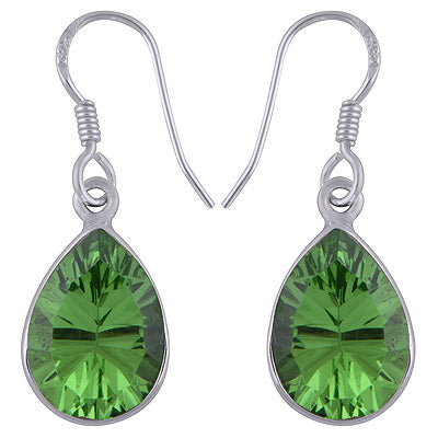 Beautiful Gemstone Crystal Pear Shape 925 Sterling Solid Silver Earrings - R3500485-14