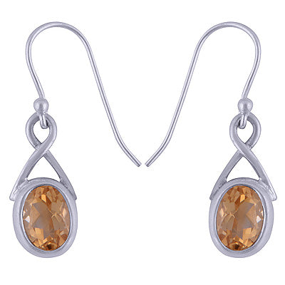 925 Sterling Silver Citrine Earrings - R3500575-28