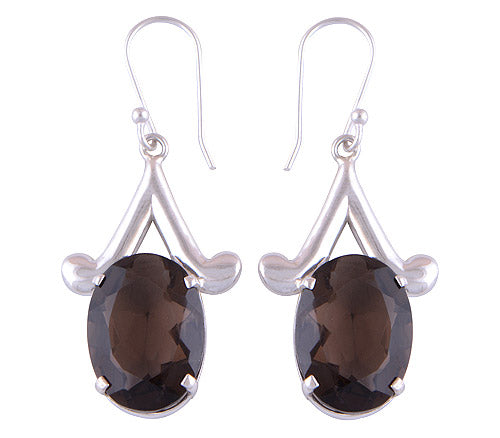 925 Sterling Silver Smoky Topaz Earrings - R3500744-14