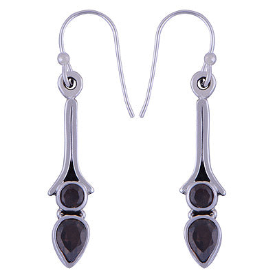 925 Sterling Silver Smoky Topaz Earrings - R3500909-23