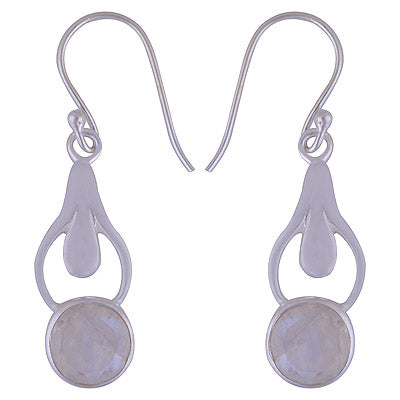 925 Sterling Silver Rainbow Moonstone Earrings - R3500983-8