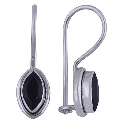 925 Sterling Silver Black Onyx Earrings - R3501015-42