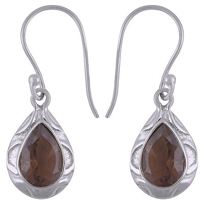 925 Sterling Silver Smoky Topaz Earrings - R3501084-6