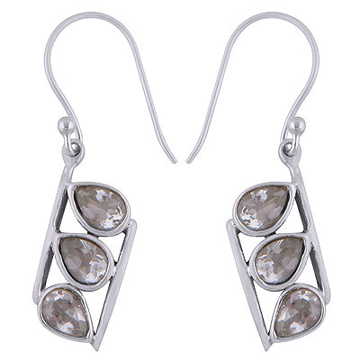 925 Sterling Silver Green Amethyst Earrings - R3501085-5