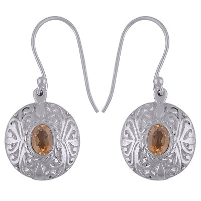 925 Sterling Silver Citrine Earrings - R3501090-5