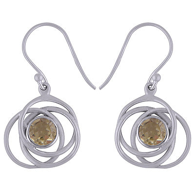 925 Sterling Silver Lemon Topaz Earrings - R3501108-5