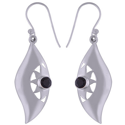 925 Sterling Silver Black Onyx Earrings - R3501111-8