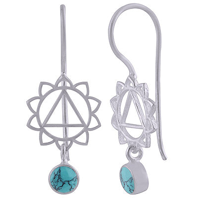 925 Sterling Silver Turquoise Earrings - R3501125-3