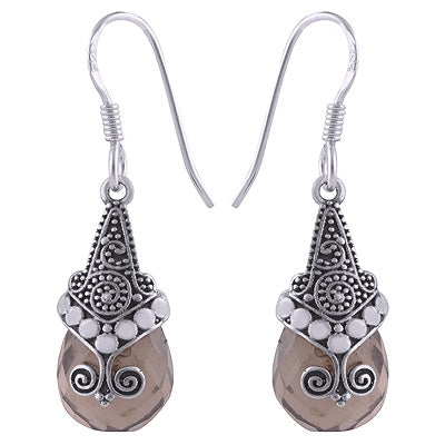 925 Sterling Silver Smoky Topaz Earrings - R3501138-5