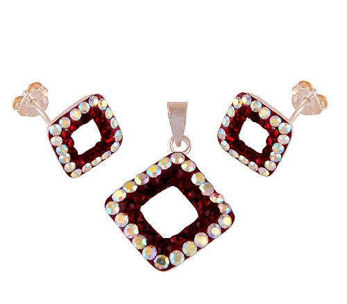 925 Sterling Silver Swarovski Crystal Pendant Sets - R3600452-6