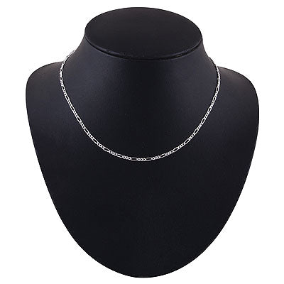 925 Sterling Solid Silver Plain Chain (FIGARO-24) - R4400126-1