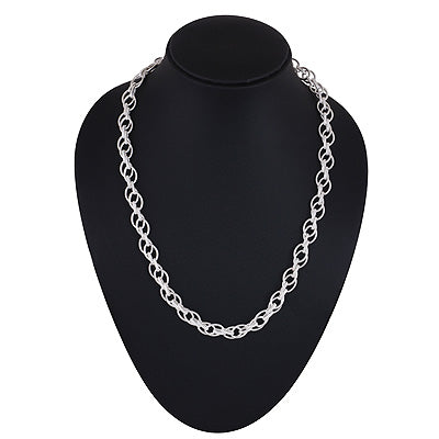 Classic Bold Multiple Shaped Plain 925 Sterling Solid Silver Chain - R4400582-8