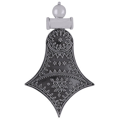 Authentic Oxidised Rawa Work Handcrafted Plain 925 Sterling Solid Silver Pendants - R4500124-1