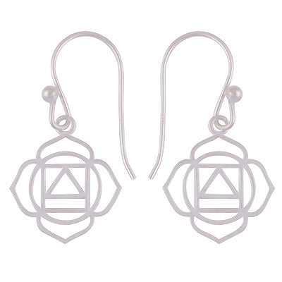 Beautiful Handcrafted Flower Plain 925 Sterling Solid Silver Dangle Earrings - R4600950-1