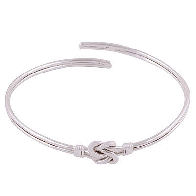 Beautifully Twisted Wire Plain 925 Sterling Solid Silver Armband - R47000002-12