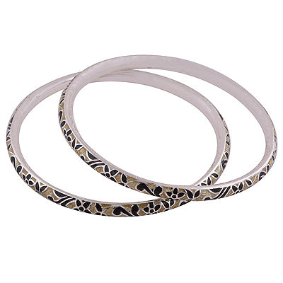 925 Sterling Silver Plain Meena Bangle - R4700289-122