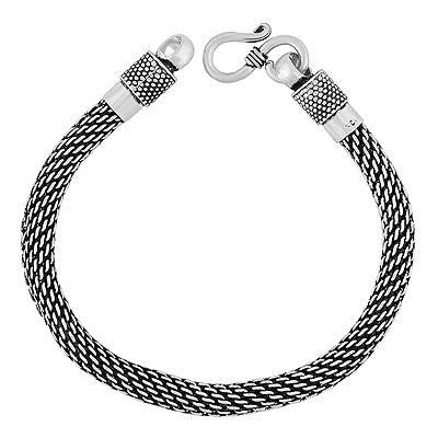 Stunning Chain Fall Plain 925 Sterling Solid Silver Bracelet - R5400178-14