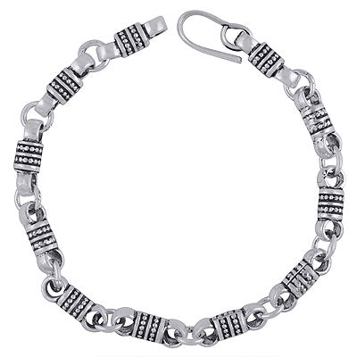Gorgeous Rawa Work Around Plain 925 Sterling Solid Silver Bracelet - R5400179-4