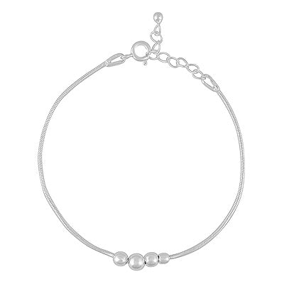 Beautiful Beads Bolo Pattern Plain 925 Sterling Solid Silver Bracelets - R5400215-3