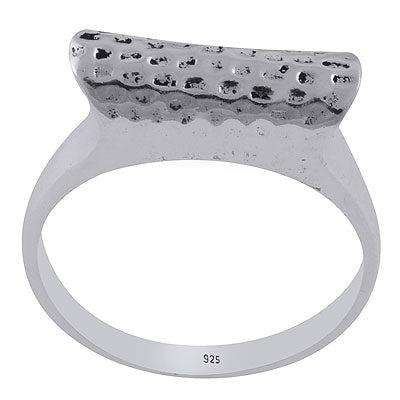 Alluring Handcrafted Plain 925 Sterling Solid Silver Ring - R5600061-1