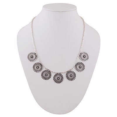 Stunning Handcrafted Bold Wire Work Around Plain 925 Sterling Solid Silver Necklace - R5800109-1