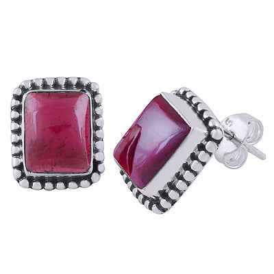Garnet 925 Sterling Silver Studs - R6100022-2